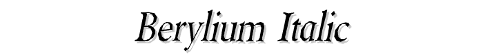 Berylium Italic font